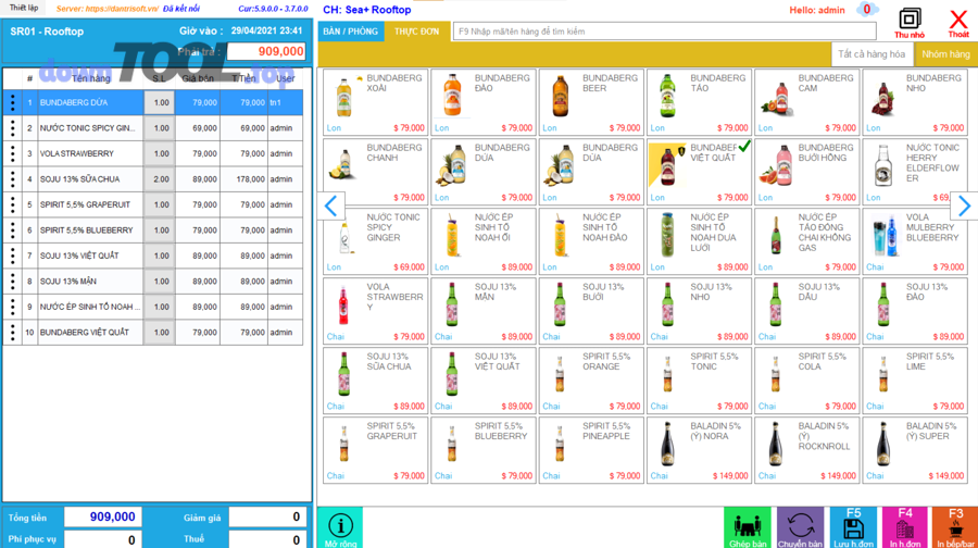 Máy in hóa đơn nhiệt tại quầy giúp in biên lai/phiếu nhanh cho quán cà phê