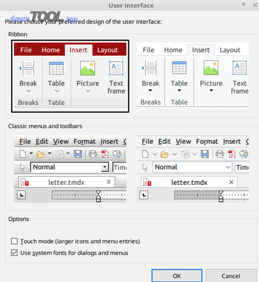 Giao diện FreeOffice PlanMaker trên Windows