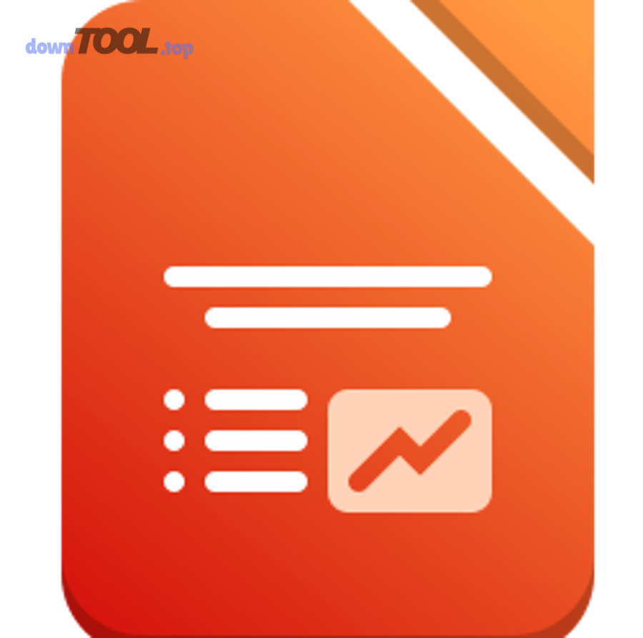 Biểu tượng LibreOffice Impress - công cụ mở file PPTX miễn phí trên máy tính