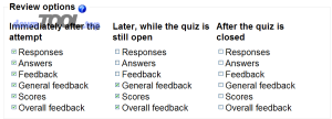 MoodleQuiz ReviewOptions
