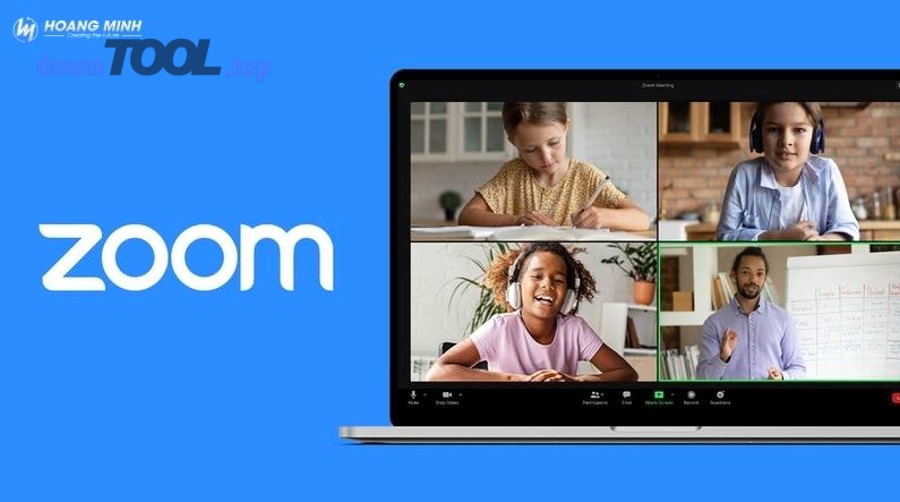 Lớp học trực tuyến qua video call với giáo viên và học viên