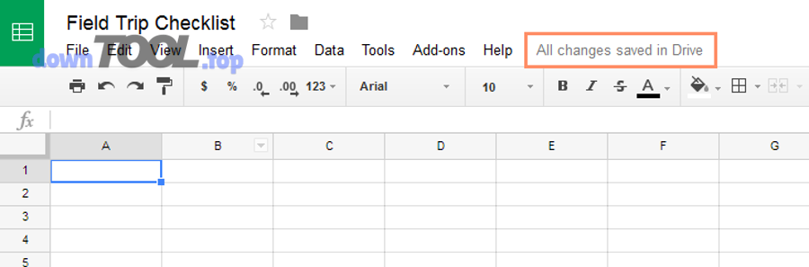 Google Sheets tự động lưu thay đổi (autosave)