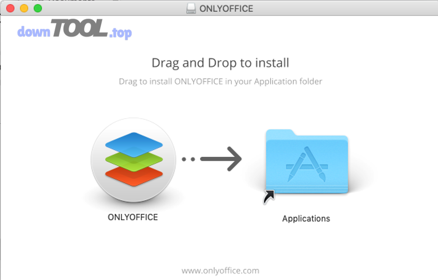Cài ONLYOFFICE trên macOS bằng cách kéo thả vào Applications