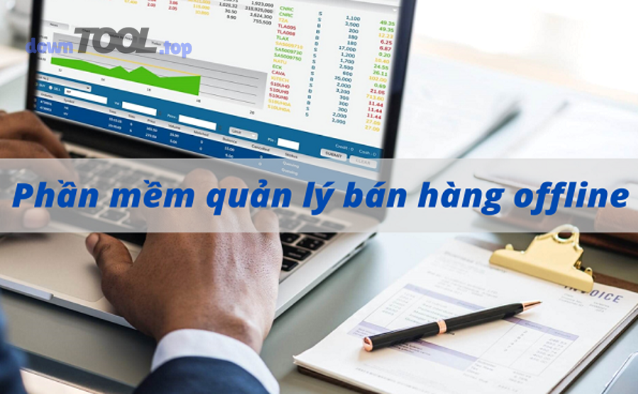 Giao dịch bán hàng tại quầy với hệ thống POS trên máy tính