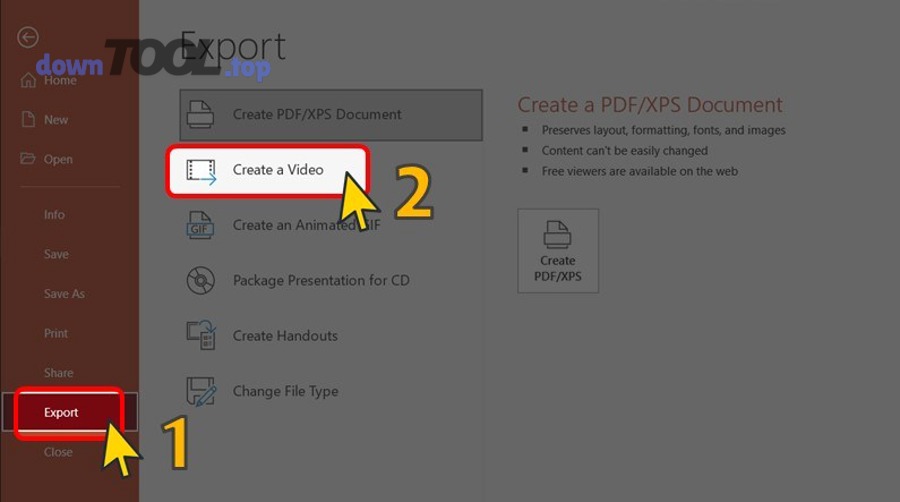 Có thể xuất slide PowerPoint sang PDF và video MP4 ngay trong PowerPoint không?