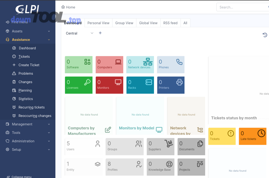 Giao diện phần mềm quản lý công việc hiển thị dashboard và trạng thái
