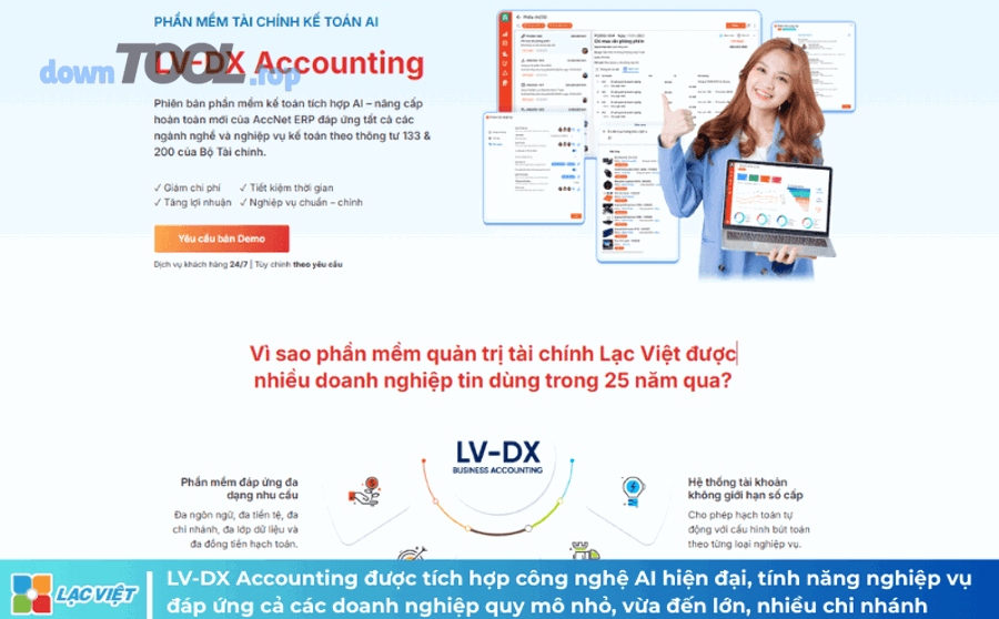 Ví dụ giao diện phần mềm kế toán online miễn phí/self-host minh họa