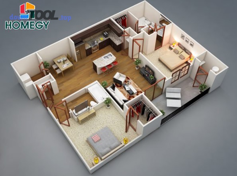 Bản vẽ mặt bằng giúp chốt kích thước, nhưng để chốt cảm giác không gian thường cần mô phỏng 3D