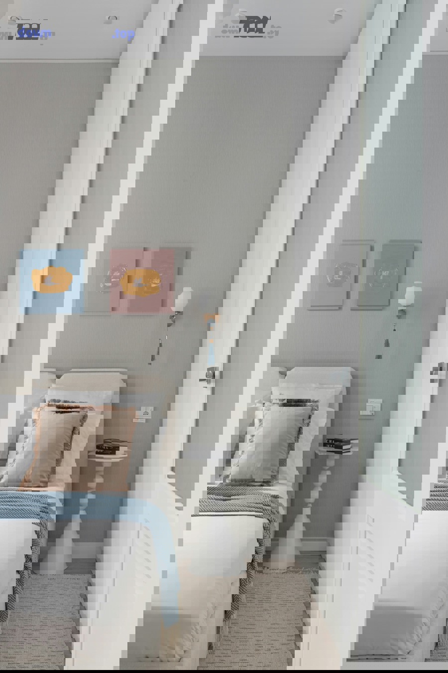 Không gian phòng ngủ tối giản: ví dụ bối cảnh để thử bố cục 2D/3D trong công cụ miễn phí