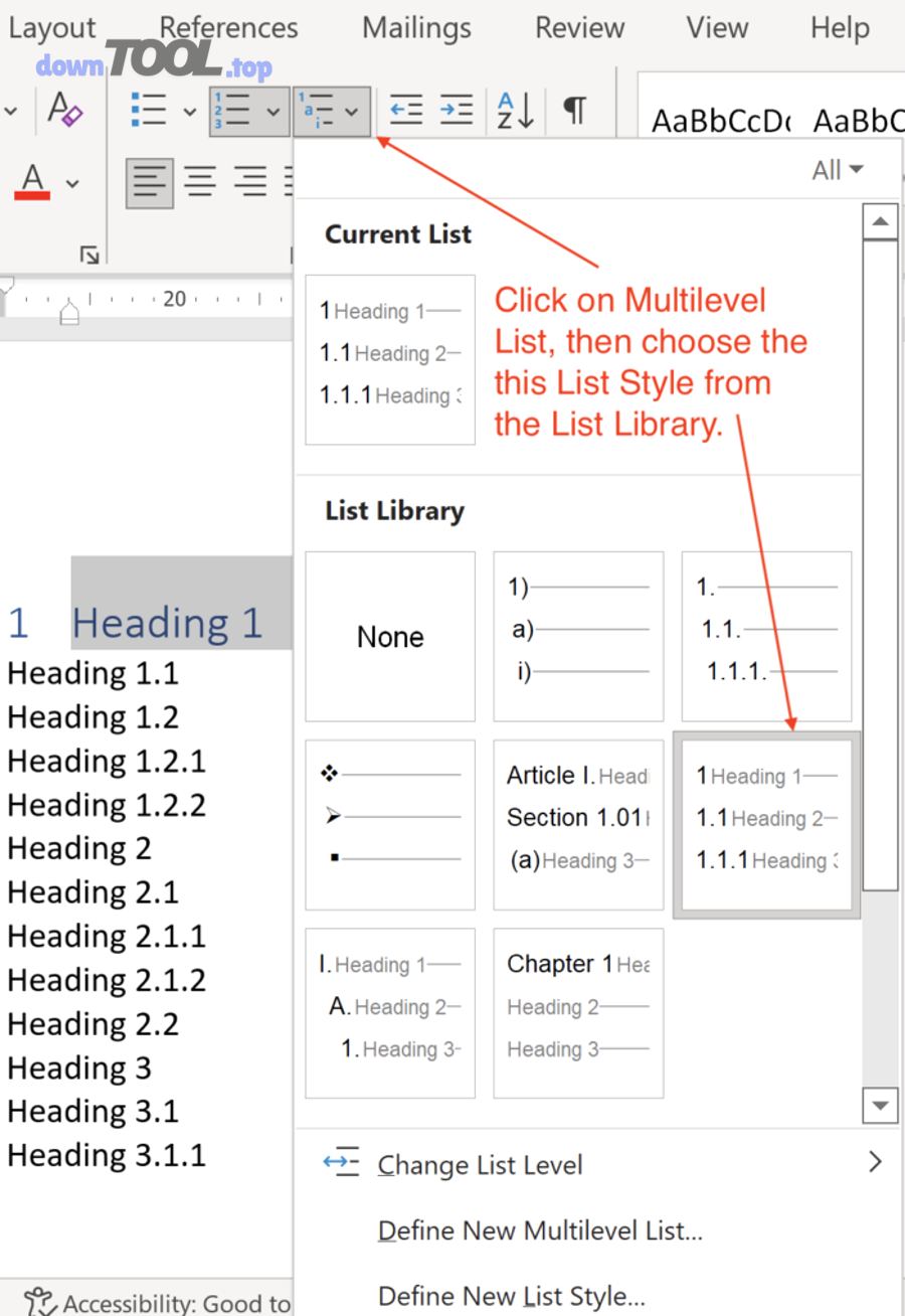 Cách định dạng văn bản trong Word chuẩn với Multilevel List