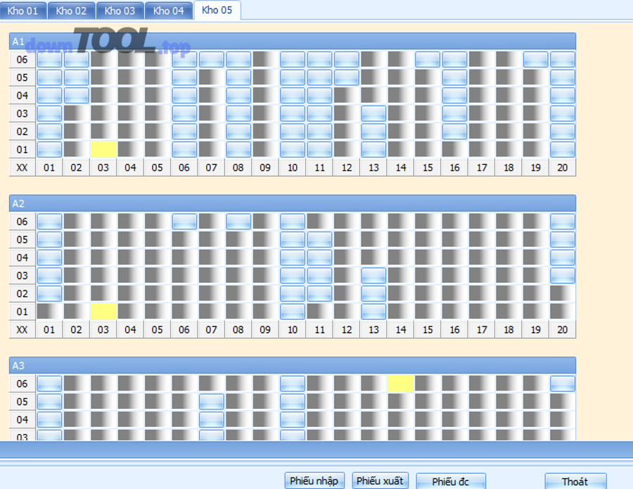 Kho hàng với kệ và vị trí lưu trữ - gợi ý quản lý kho theo vị trí