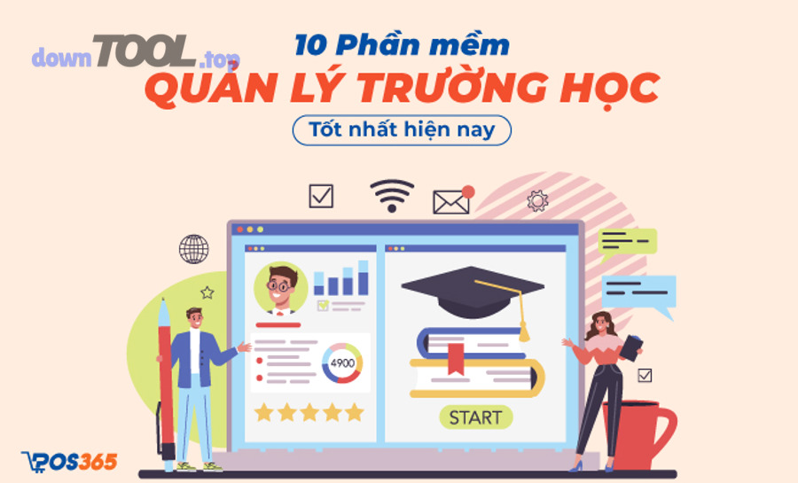 Giao diện dashboard minh họa cho phần mềm quản lý trường học