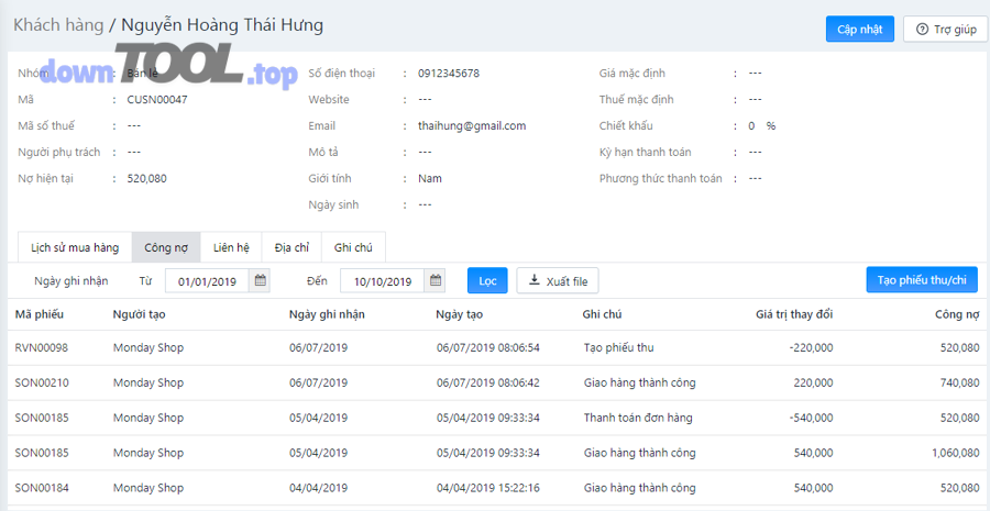 So sánh Excel app thu chi phần mềm kế toán và ERP CRM cho quản lý công nợ và dòng tiền