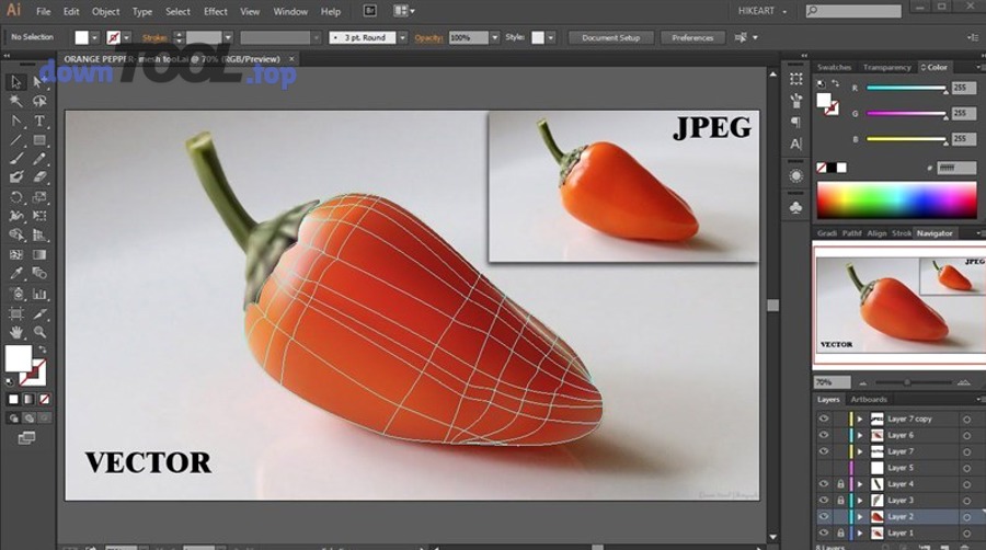 Biểu tượng Adobe Illustrator (minh họa phần mềm vector trả phí phổ biến)