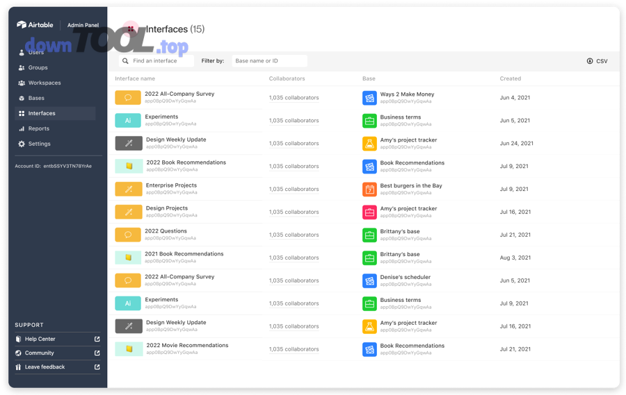 màn hình Airtable Interfaces giúp quản lý dữ liệu theo vai trò