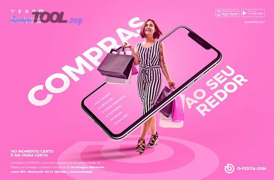 Poster nhiều màu sắc được treo trong không gian sáng tạo